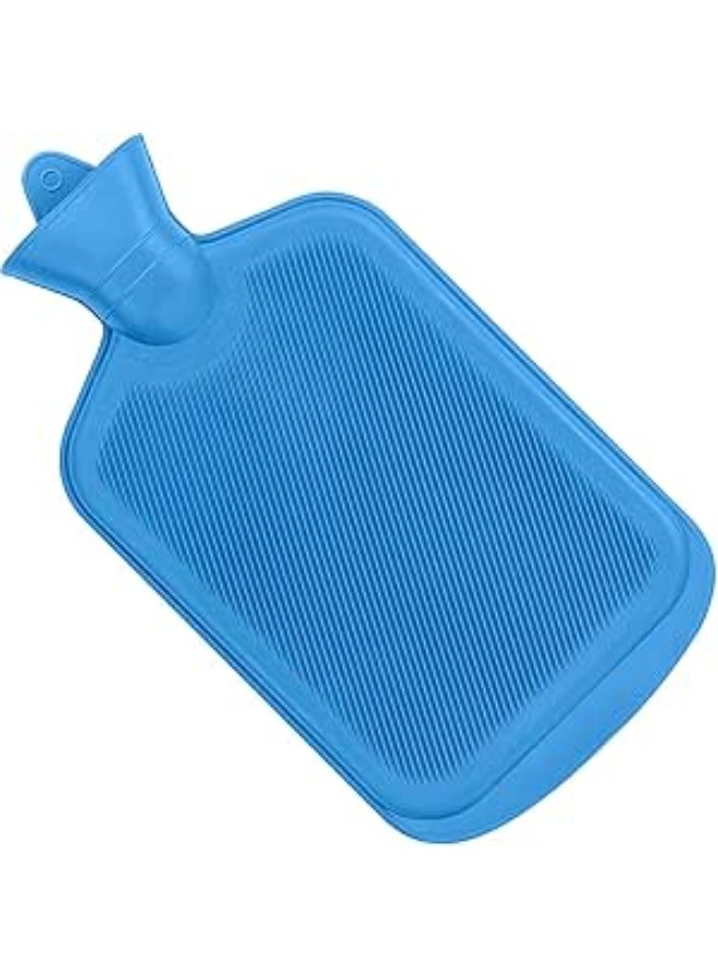 قربة مياه ساخنة 2 لتر، آمنة وسهلة الاستخدام، لعلاج الآلام العضلية والإصابات المؤقتة، مثالية للرقبة والساقين، بدون بطارية - Image 1